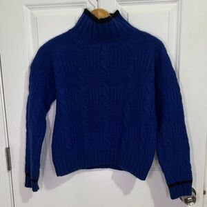 Vintage Calvin Klein Royal Blue Turtleneck Sweater Size Small